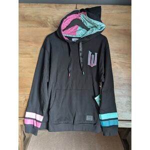 Wicked Elphaba & Glinda Split Hoodie Womens Large Black Green Long Sleeve NWT